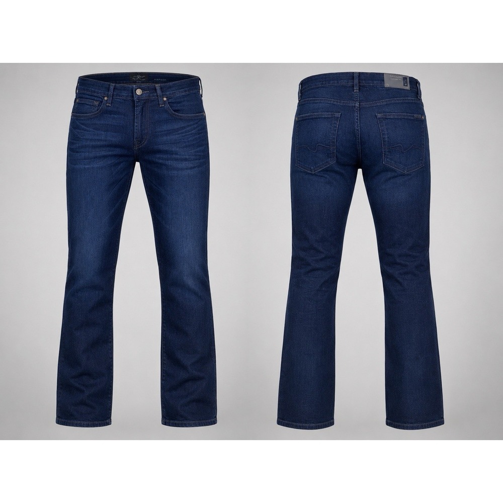 NWT 7 For All Mankind JEANS MENS 31 Carsen Easy Straight Leg Blue Stretch